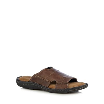 Dark brown mule sandals